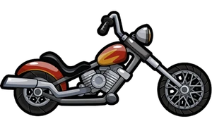 Moto rouge style année 60-70 (Chopper)?